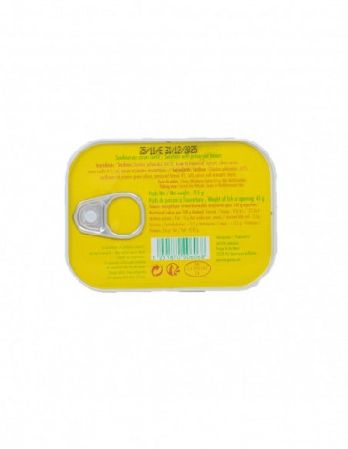Sardines au citron confit 115G