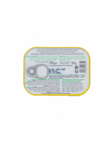 Sardines marinade citron basilic 135g
