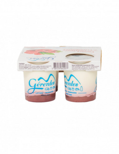 Yaourt brassé framboise 4x125G