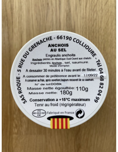 Anchois au Sel 180g