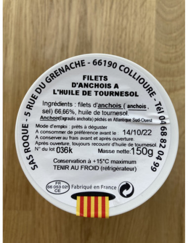 Filet d'Anchois à l'Huile de...