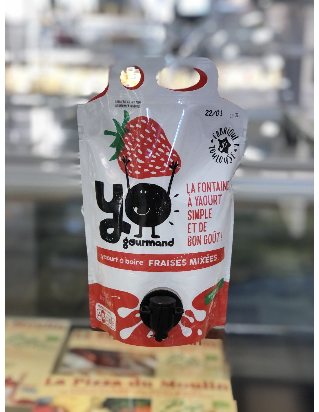 Fontaine à yaourt à boire fraise bio 1,5L