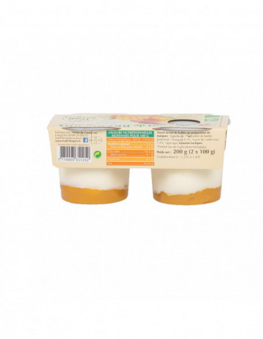 Yaourt Bio Brebis mangue 2x100g