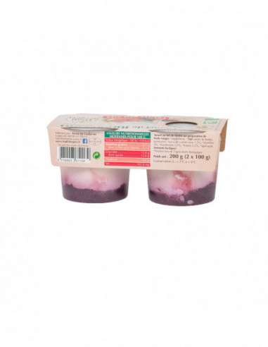 Yaourt Bio Brebis fruits rouges 2x100g