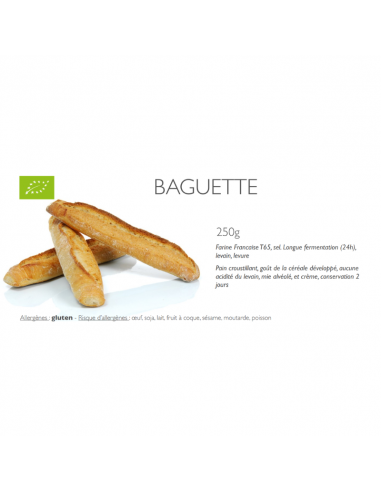 Pain "Baguette" 250g bio