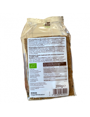 Crackers fromage & graines de courge...