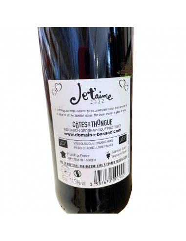 Vin rouge "Je t'aime" 75cL