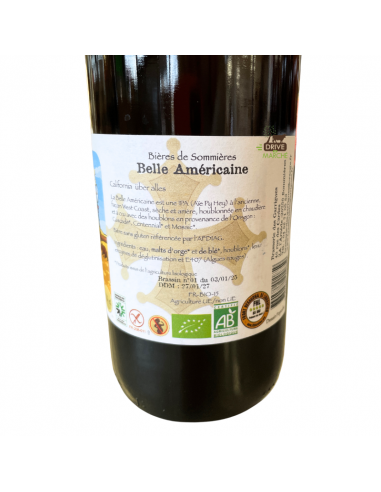 Bière blonde bio "Belle Américaine" 75cL
