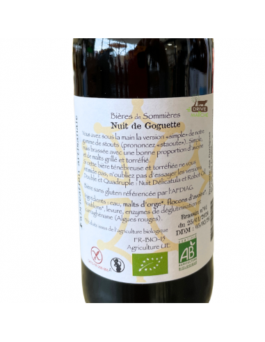 Bière brune bio "Nuit de Goguette" 33cL