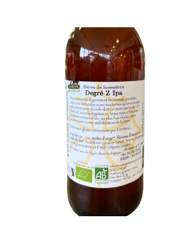 Bière sans alcool "Degré Z IPA" bio 33cL