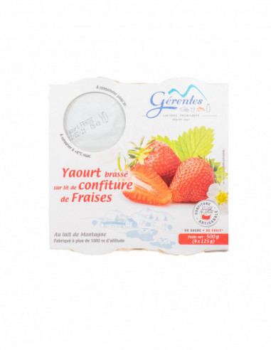 Yaourt brassé fraise 4x125G