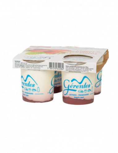 Yaourt brassé fraise 4x125G